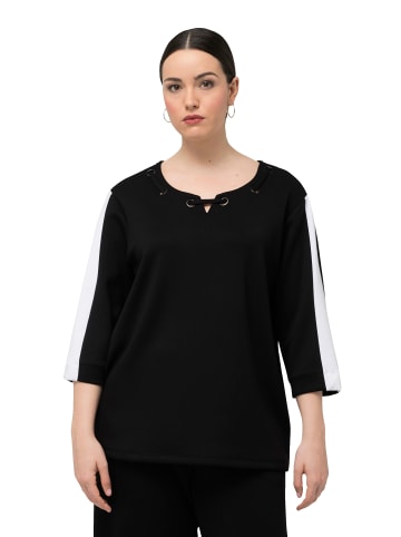 Ulla Popken Sweatshirt in schwarz