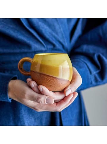 Bloomingville Becher PAULA Gelb Braun mit Henkel