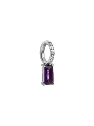 PURELEI Charm Geburtsstein Februar Amethyst Silber