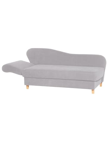 58 aufm Kessel RECAMIERE mit Armteil links klappbar Katia Veloursstoff Buche/silber