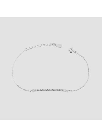 Adeliás Damen Armband aus 925 Silber mit Zirkonia 16+3 cm in silber