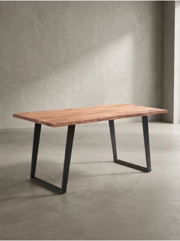 KADIMA DESIGN Esstisch Massiv, Familientisch Industrial Design, Baumkante