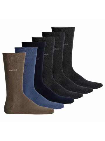 BOSS Socken 6er Pack in Anthrazit/Mehrfarbig