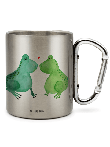 Mr. & Mrs. Panda Edelstahl Trinkbecher Frosch Liebe ohne Spruch in Silber