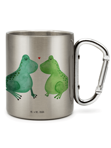 Mr. & Mrs. Panda Edelstahlbecher Frosch Liebe ohne Spruch in Silber