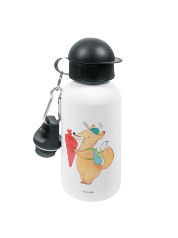 Mr. & Mrs. Panda Kindertrinkflasche Fuchs Schulkind ohne Spruch in Weiß