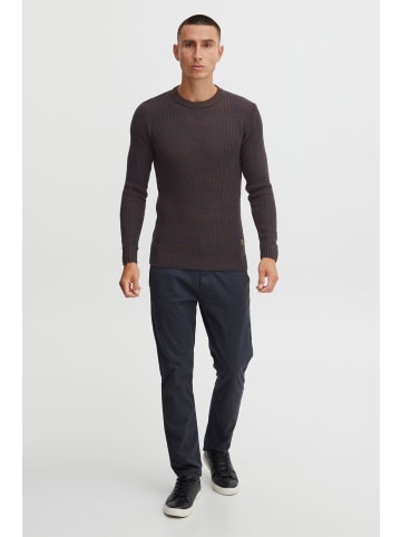 INDICODE Strickpullover IDValerio 35662MM  modischer Feinstrick Pullover in dunkelblau