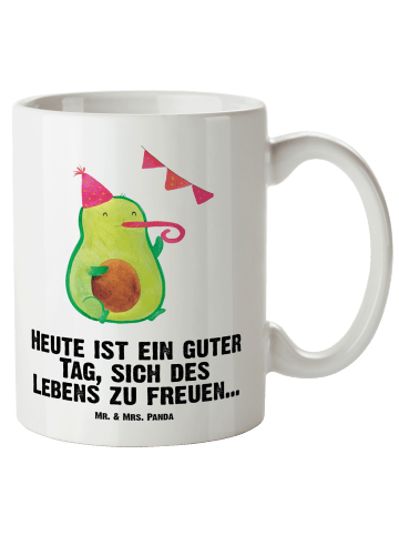 Mr. & Mrs. Panda Keramiktasse Avocado Party mit Spruch in Weiß