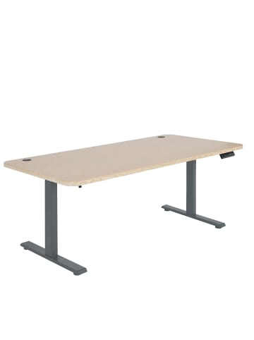 MCW Schreibtisch D40, Hellbraun, anthrazit-grau