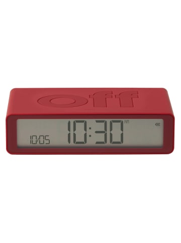 Lexon Digital-Wecker Flip Classic Rot