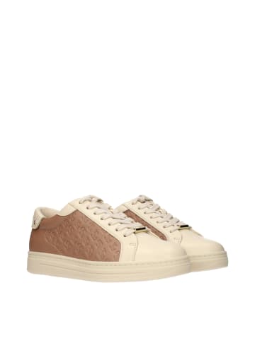 Beige Leder Low Top Sneaker