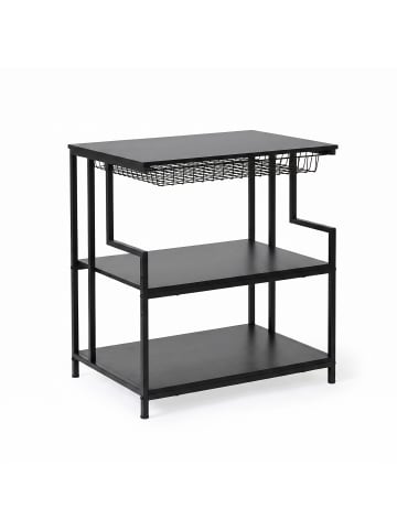 relaxdays Druckertisch in Schwarz - (B)60 x (H)70 x (T)50 cm