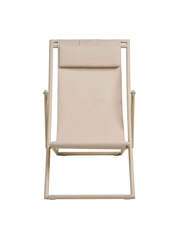 ebuy24 Strandstuhl Cille Taupe 97 x 60 cm