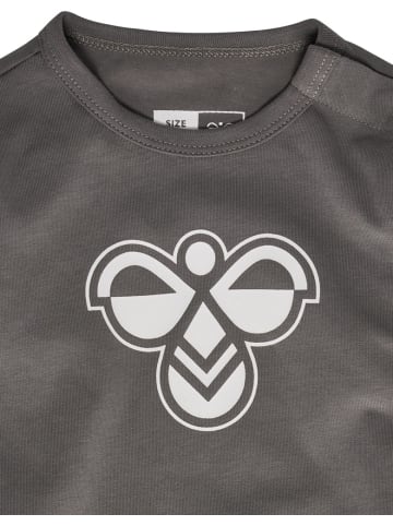 Hummel Kinder Langarmbody "Hmlmini Logo Body L/S" in Grau