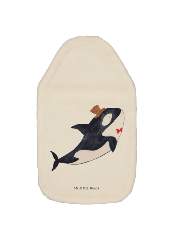 Mr. & Mrs. Panda Bettflasche Orca Zylinder ohne Spruch in Weiß