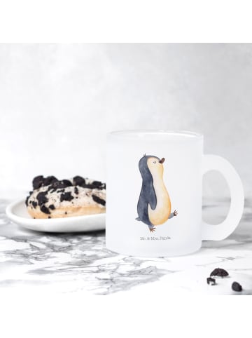 Mr. & Mrs. Panda Trinkbecher Pinguin mHerzieren ohne Spruch in Transparent