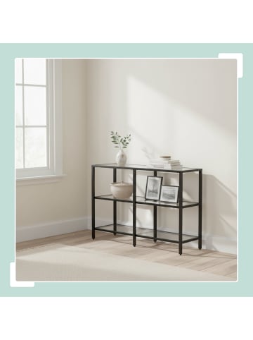 relaxdays Konsolentisch in Schwarz - (B)100 x (H)73 x (T)30 cm