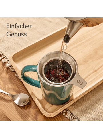 Cosumy Teetasse mit Sieb und Deckel