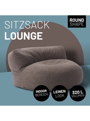 Lumaland Interior Line Sitzsack Lounge Sofa - 320l 90 x 50 cm - Braun