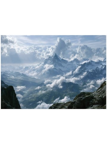 WALLARENA Fototapete Gebirge in Blau