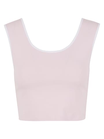 Urban Classics Urban Classics Ladies Contrast Cropped Top in blushedrose/white+white/black