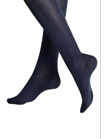 Hudson Kniestrümpfe Relax Light druckfreier Bund in Marineblau