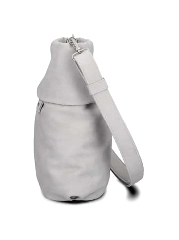 Zwei Mademoiselle M12 - Schultertasche 32 cm (cord-mocca) in nubuk-ice