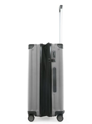Hauptstadtkoffer Q-Damm - Mittelgroßer Hartschalenkoffer Trolley TSA, 68cm, 4 Rollen, 89 L in Silber