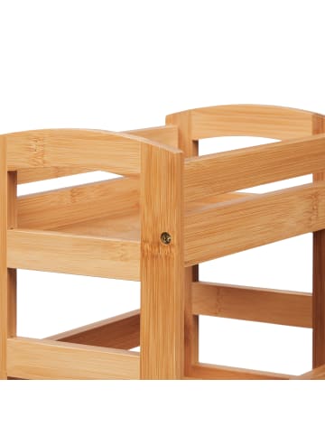 relaxdays Gewürzregal in Natur - (B)25,5 x (H)23 x (T)15,5 cm
