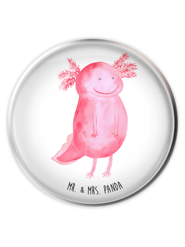 Mr. & Mrs. Panda Stöpsel Waschbecken Axolotl Glücklich ohne Spruch in Weiß