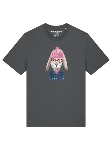 wat? Apparel T-Shirt Hase in Grau