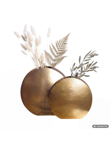 FineBuy Vase in Gold / Aluminium / 35x14x35