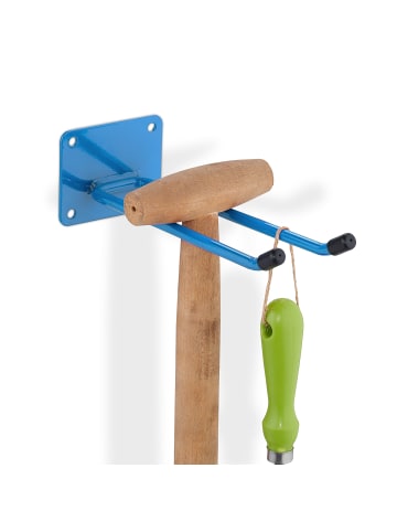 relaxdays 2 x Gerätehalter in Blau