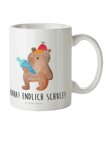 Mr. & Mrs. Panda Kaffeetasse Bär Schultüte mit Spruch in Weiß