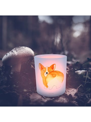 Mr. & Mrs. Panda Deko Windlicht Corgi Po ohne Spruch in Transparent