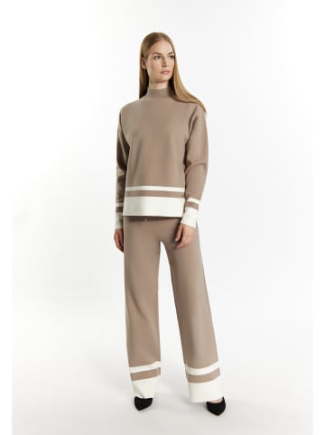 DreiMaster Damen Strickhose in Schlamm Wollweiss