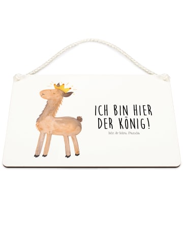 Mr. & Mrs. Panda Schild Lama König mit Spruch in Transparent