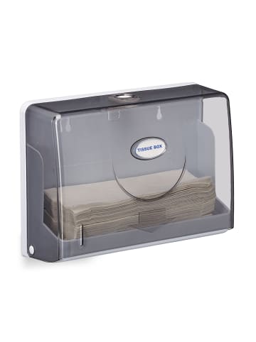 relaxdays 2 x Papierhandtuchspender in Grau