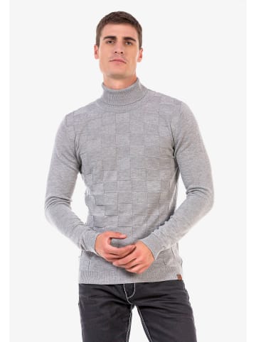 Cipo & Baxx Rollkragenpullover in LIGHTGREY