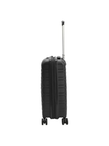D&N Travel Line 4700+ - 4-Rollen-Kabinentrolley S 55 cm erw. (schwarz) in schwarz