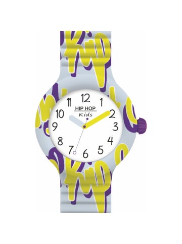 Hip Hop Analoguhr kids fun weiss