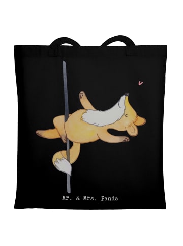 Mr. & Mrs. Panda Tote Bag Fuchs PoledanZeichen ohne Spruch in Schwarz
