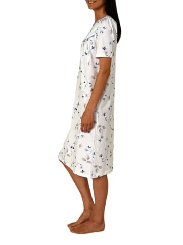 NORMANN kurzarm Nachthemd Design Knopfleiste am Hals - 85438 in hellblau