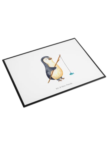 Mr. & Mrs. Panda Schreibunterlage Pinguin Angler ohne Spruch in Weiß