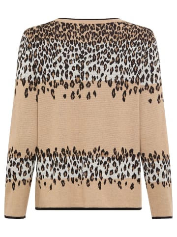 Olsen Strickpullover Urban Wild Henny in beige schwarz - 0001