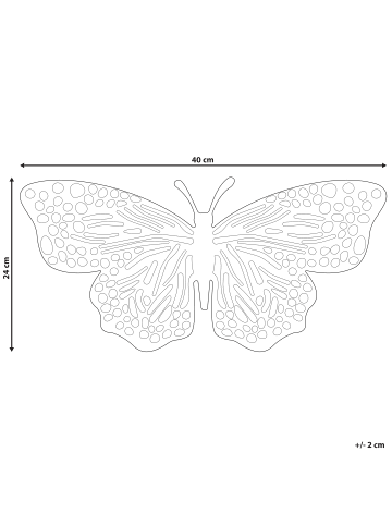 Beliani Dekofigur MADIUN in Gold - (W) 40 x (H) 6 x (L) 24 cm