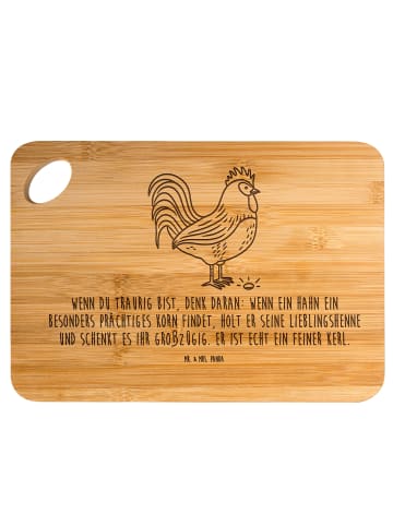 Mr. & Mrs. Panda schneidbrett Hahn Korn mit Spruch in Braun