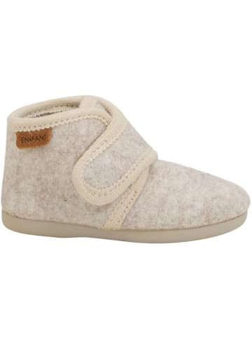 En Fant Kinder Hausschuh "Slippers Wool Hook and Loop" in Beige