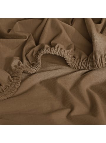 Erwin Müller Single-Jersey Bio Boxspring-Spannbettlaken Bayreuth in braun