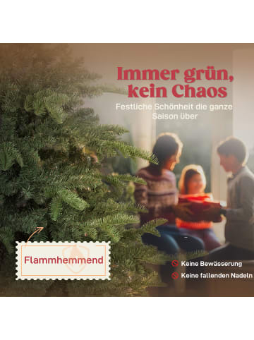 HOMCOM Weihnachtsbaum in Grün 122L x 122B x 180H cm